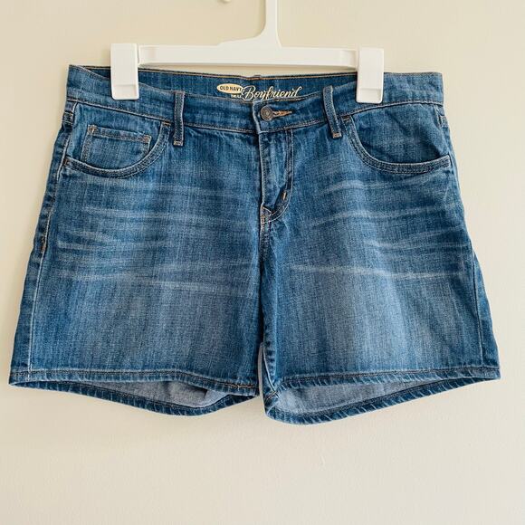 Old Navy Size 4 5" inseam The Boyfriend Denim Jean Short Deep Sea - Picture 4 of 7